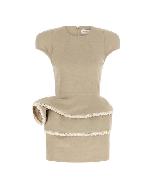 Magda Butrym Natural Short Dresses