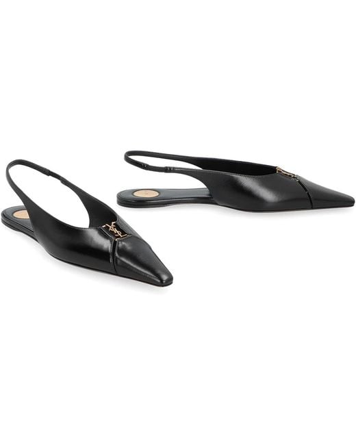 Saint Laurent Black Ballerinas
