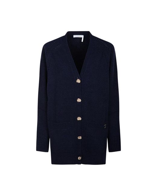 Chloé Blue Cashmere Knitwear
