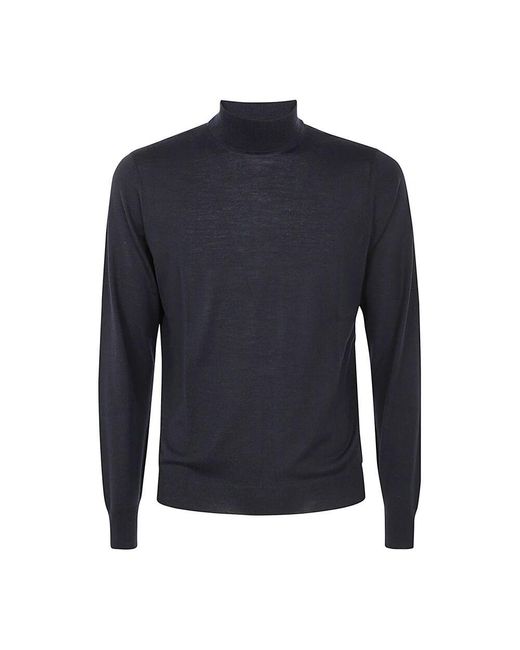 Drumohr Moderner Rollkragenpullover in Blue für Herren
