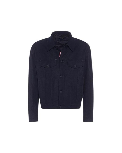 DSquared² Jassen ,Blauw ,Wol Light Jacket in het Blue voor heren