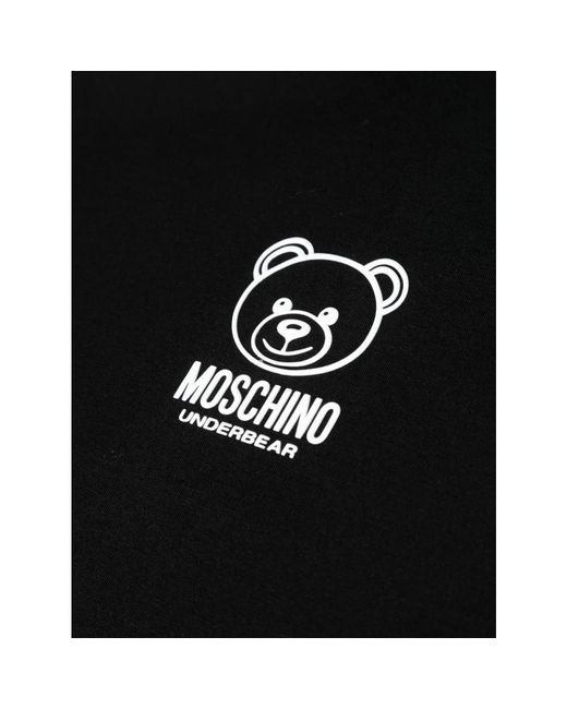 Moschino Black Round-Neck Knitwear for men