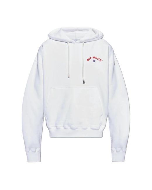 Hoodies di Off-White c/o Virgil Abloh in White da Uomo