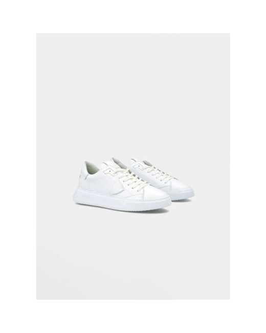 Philippe Model Temple Sneaker in het White