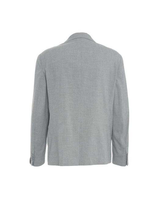 Paolo Pecora Grauer Blazer Mit Spitzem Revers Knopfverschluss in Gray für Herren