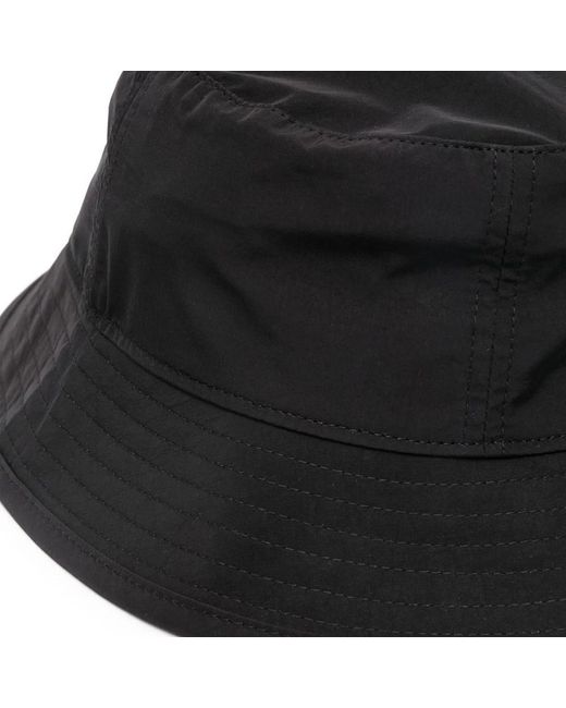 C P Company Black Nylon bucket hat