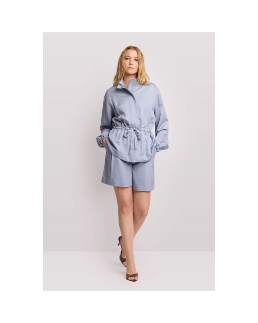 Kocca Elastische Taille Jas in het Blue