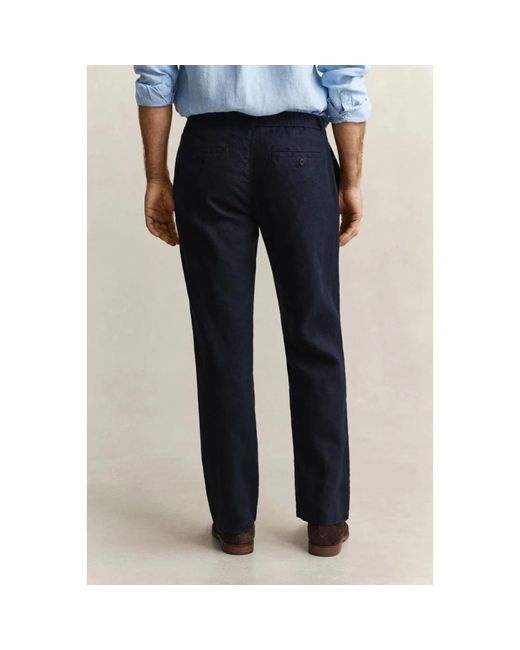 Gant Blue Slim-Fit Trousers for men
