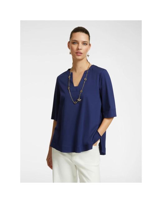 Elena Miro Blue Blouses