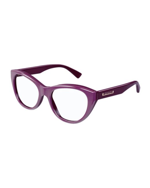 Gucci Accessoires ,Roze ,Vierkante Glamour Bril in het Purple