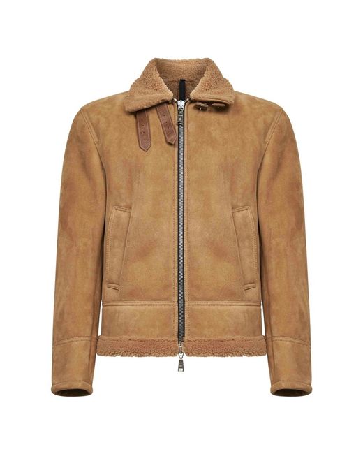 Tagliatore Jassen ,Leer Steele Aviator Jacket in het Brown voor heren