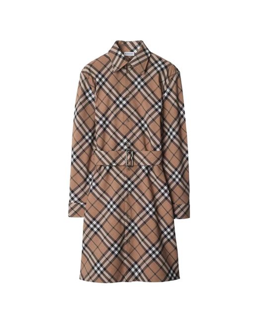 Burberry Brown Shirt Dresses