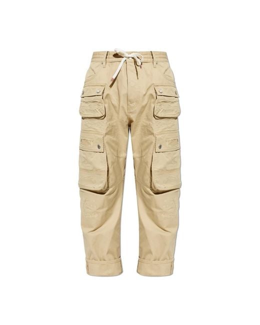 DSquared² Natural Straight Trousers for men