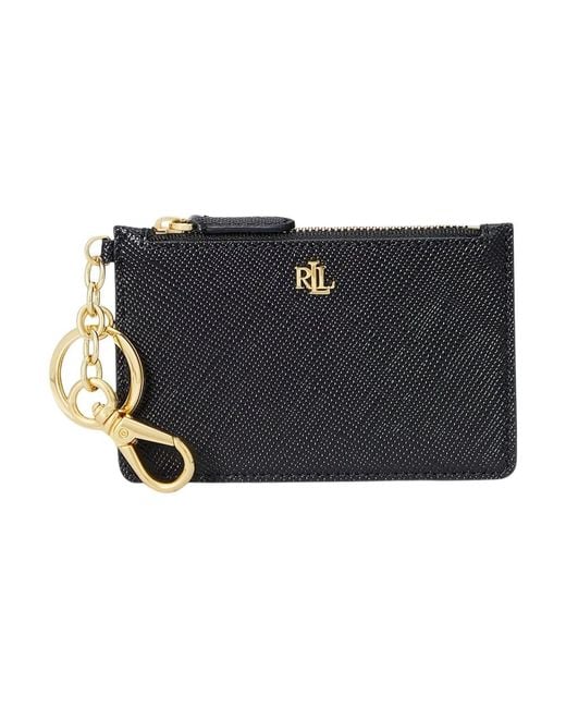 Ralph Lauren Blue Schlanke Ledergeldbörse