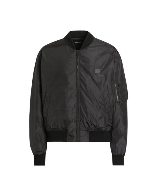 Dolce & Gabbana Black Bomber Jackets for men