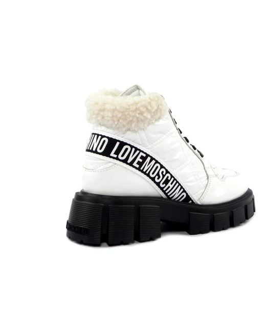 Love Moschino White Winter Boots