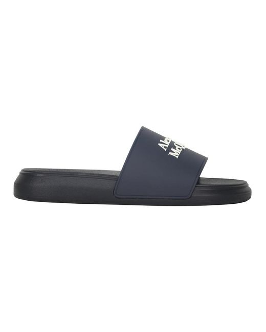 McQueen Blue Sliders for men