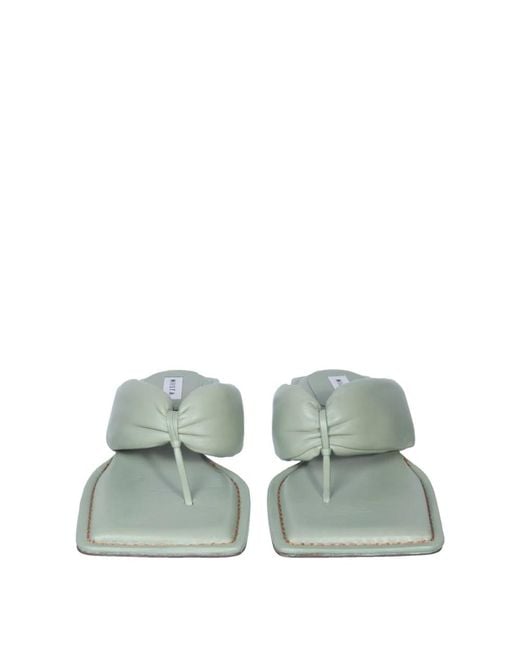 Miista Green Flip Flops
