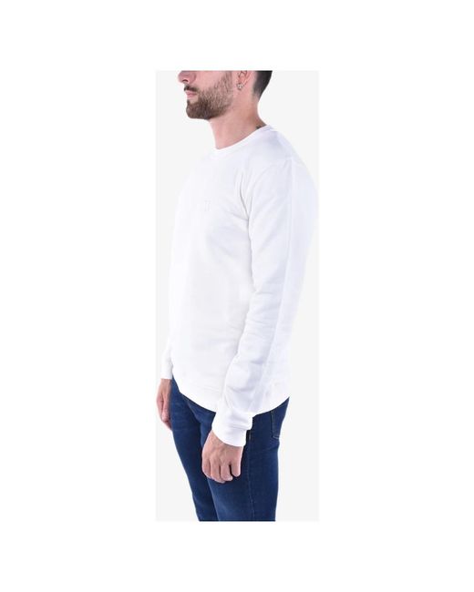 Dondup Crewneck sweatshirt mit logo in White für Herren