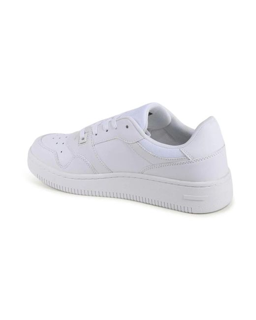 Tommy Hilfiger White Weiße Ledersneakers