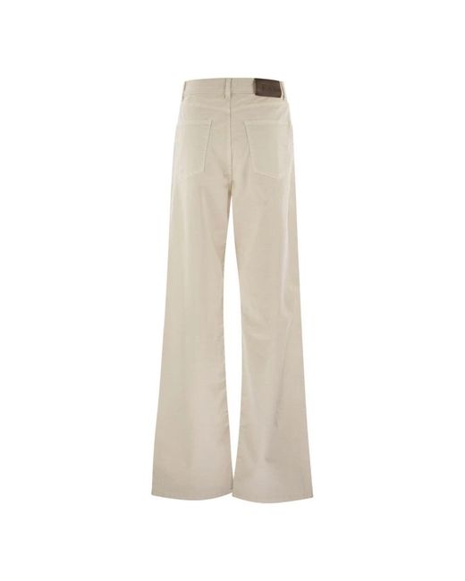 Fay Natural Wide Trousers