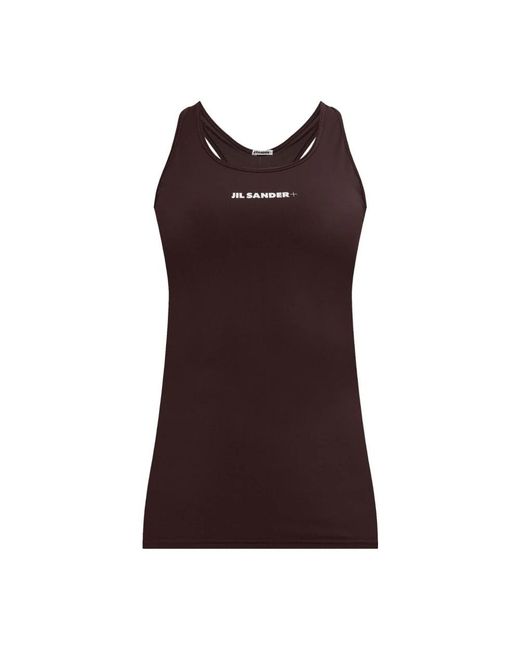 Jil Sander Brown Sleeveless Tops