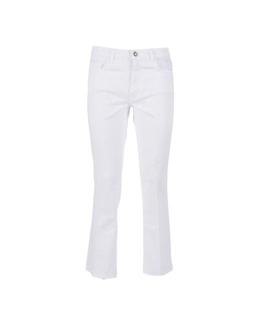 Fay White Bootcut Jeans
