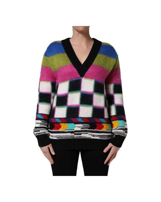 Dolce & Gabbana Black V-Neck Knitwear