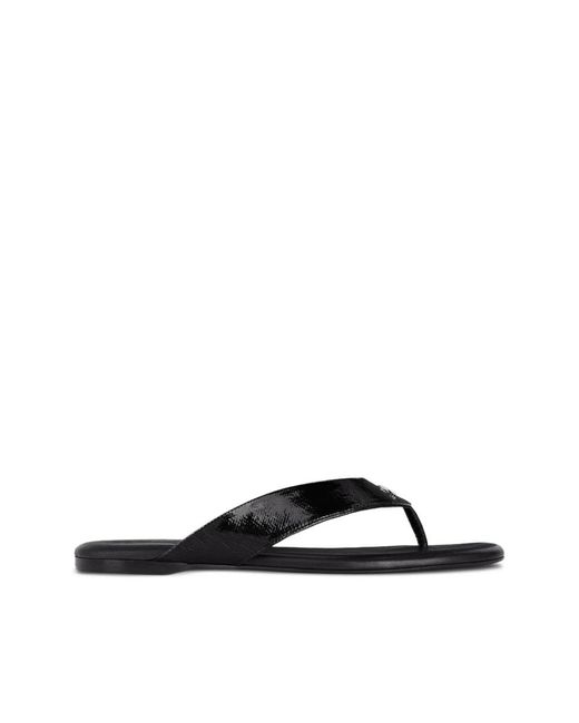 Courreges Black Vinyl Slides