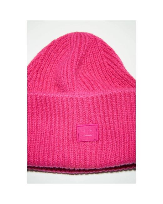 Accessories > hats > beanies Acne en coloris Pink
