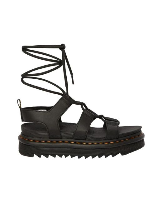 Dr. Martens Black Flat Sandals