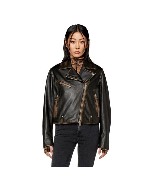 Jackets > leather jackets DIESEL en coloris Black