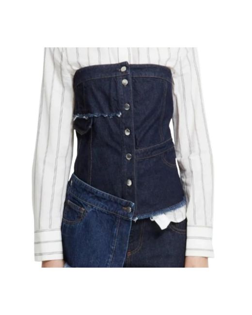 Malloni Mouwloze Tops in het Blue