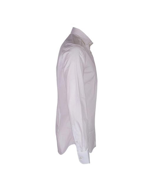 Xacus Overhemden ,Wit ,Katoen Op Maat Gemaakt Katoenen Twill Overhemd in het Purple voor heren