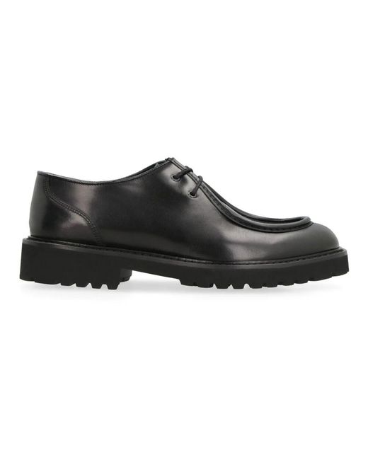 Doucal's Black Laced Shoes for men
