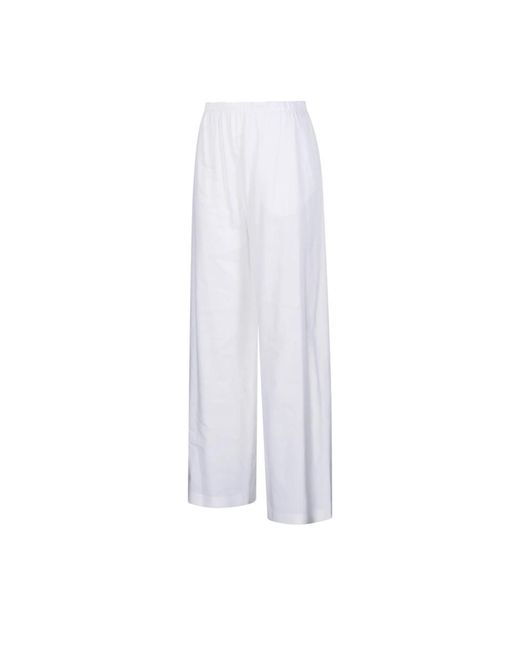 Max Mara White Wide Trousers