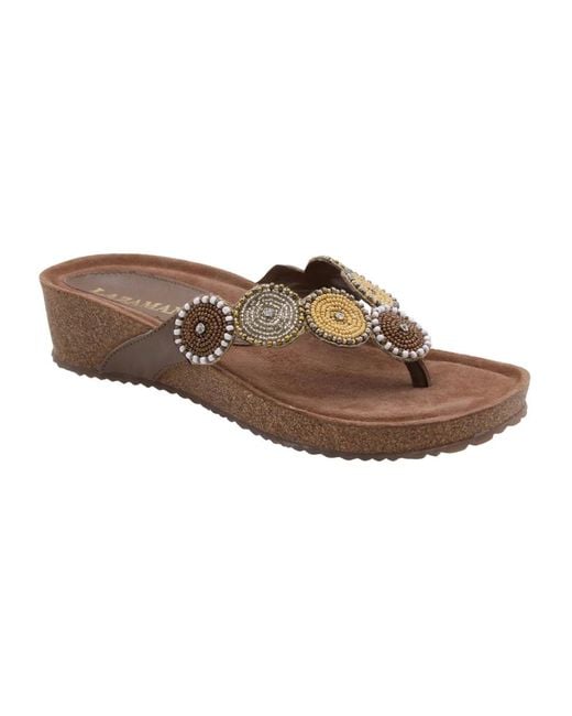 Lazamani Brown Flip Flops