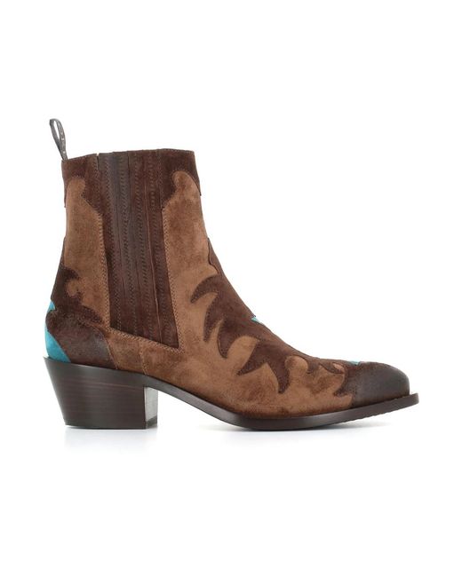 Sartore Brown Cowboy & Biker Boots