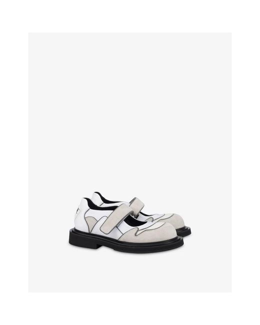 Moschino White Flat Shoes