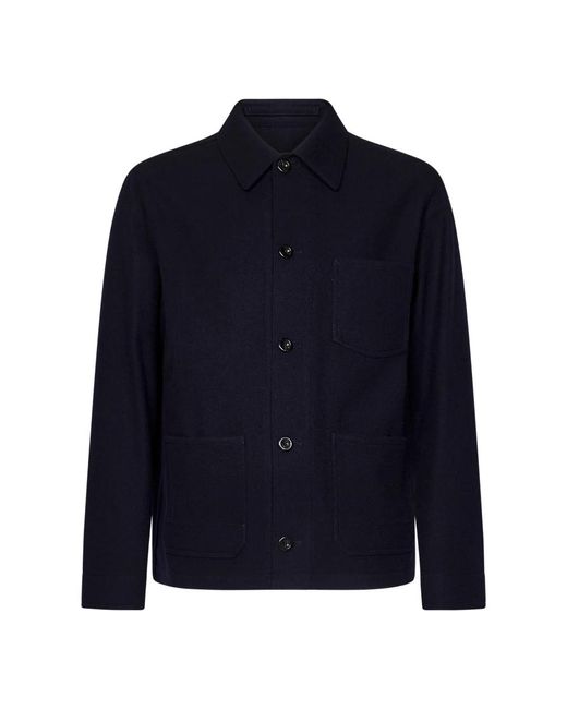 Giacca da lavoro in lana blu navy da Uomo di Ralph Lauren in Blu Lyst