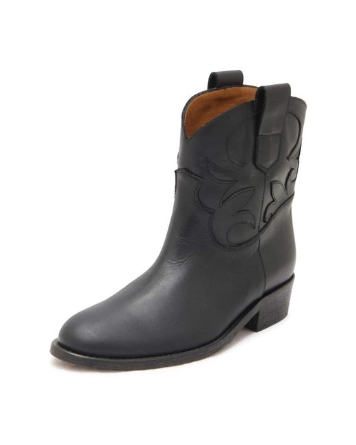 Via Roma 15 Black Cowboy Boots
