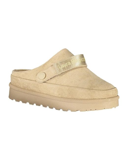 Laura Biagiotti Schoenen ,Polyester Winter Klompen Schoenen in het Natural
