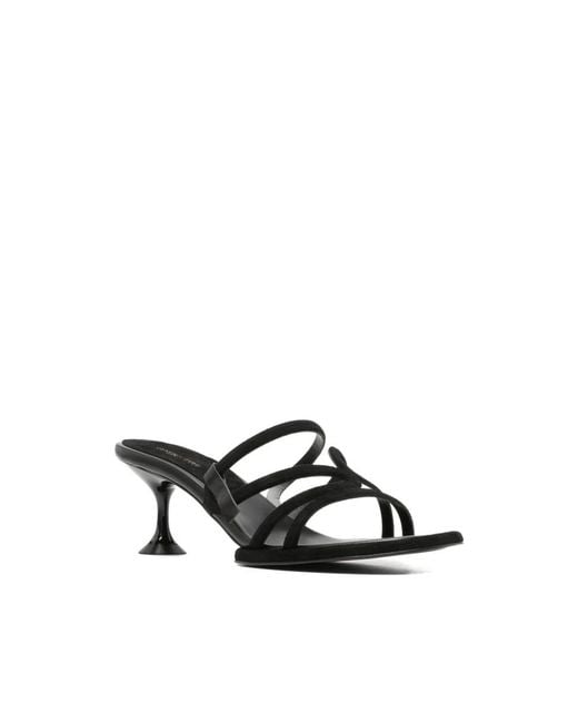 Sergio Rossi Black Heeled Mules
