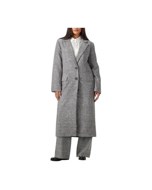 Alix The Label Jassen ,Grijs ,Pailletten Paillet Lang Blazer Voor in het Gray