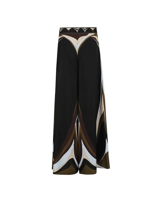 Emilio Pucci Black Wide Trousers