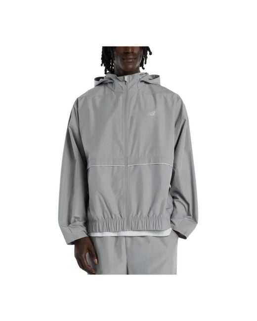 New Balance Elusive Shell Jacket in het Gray voor heren