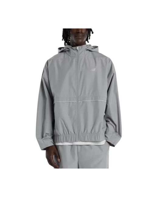 New Balance Elusive Shell Jacket in het Gray voor heren