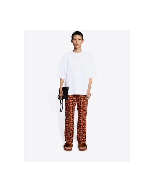 Dries Van Noten Red Wide Trousers for men