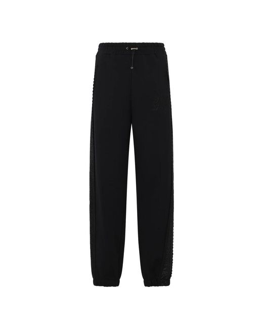 Philipp Plein Broeken ,Zwart ,Katoen Joggers Strass Band in het Black