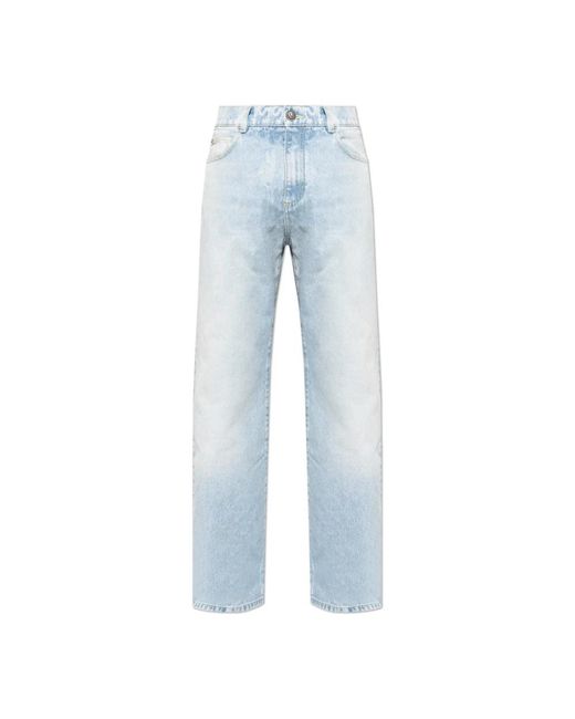 Straight Jeans Balmain de hombre de color Blue